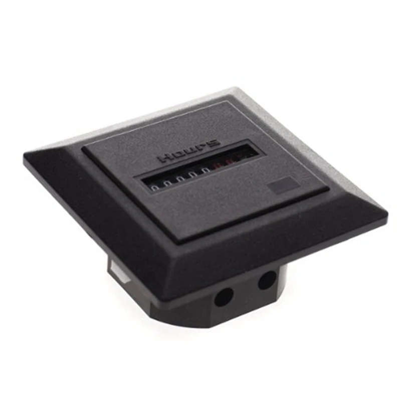 5X AC 220-240V Square Non-Resettable Quartz Sealed Hour Meter Gauge Black