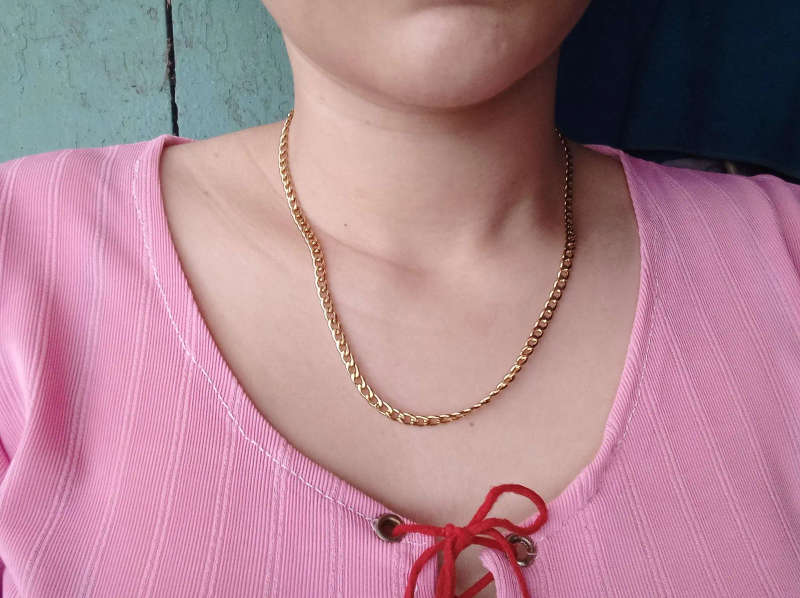 Retail Price R 850 / Genuine Stainless Steel Necklace For Man Women Gold Color