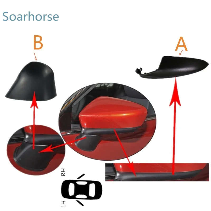 Car Side Door Rearview Mirror Lower Covers Wing Mirror Shell Housing Cap For Mazda 6 Atenza