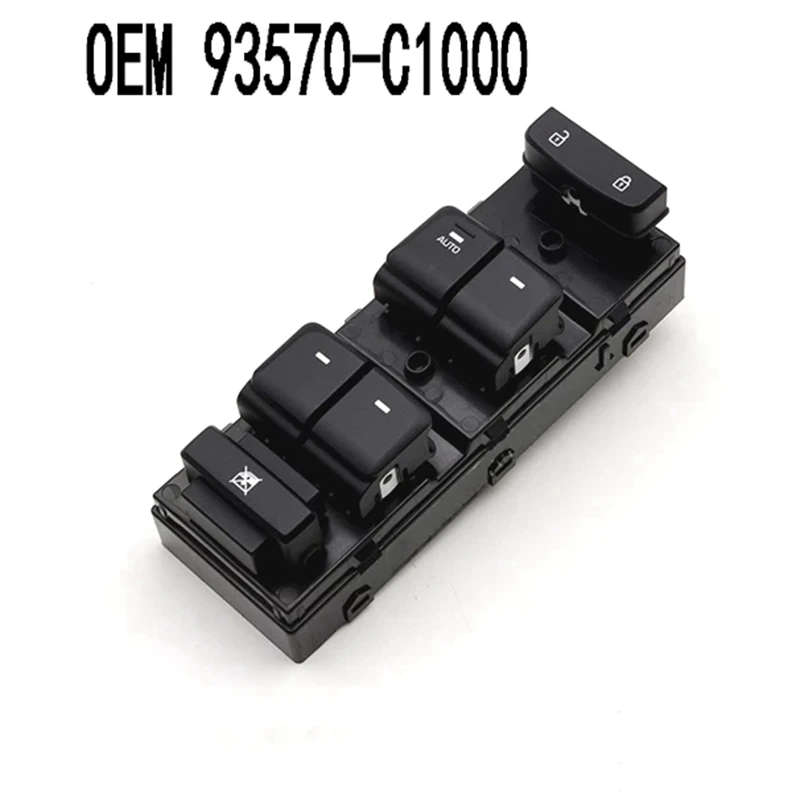 Car Front Left Power Window Switch Glass Lifting Button for Hyundai Sonata 2015-2018 93570C1000