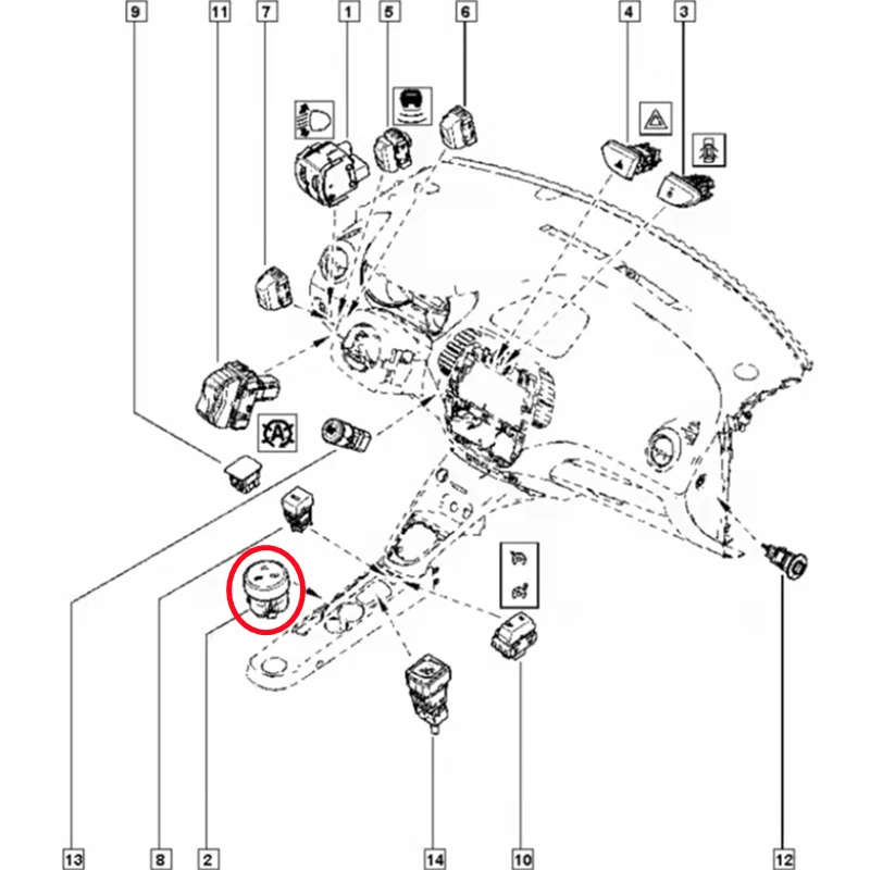 For Renault Koleos Kadjar Captur Scenic Multi-road Conditions Multi-mode EXP Adjustment Switch