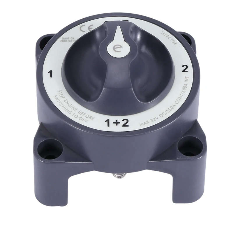 2X Disconnect Rotary Switch 4 Position 32V 350 Amp E-Series Waterproof Dual Battery Isolator