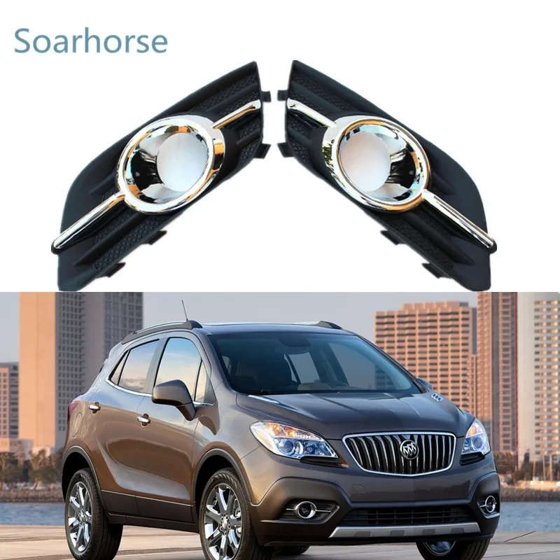 2Pcs Car Front Fog Light bezel Fog Lamp decoration Trim Cover Frame For Buick Encore /Opel Mokka
