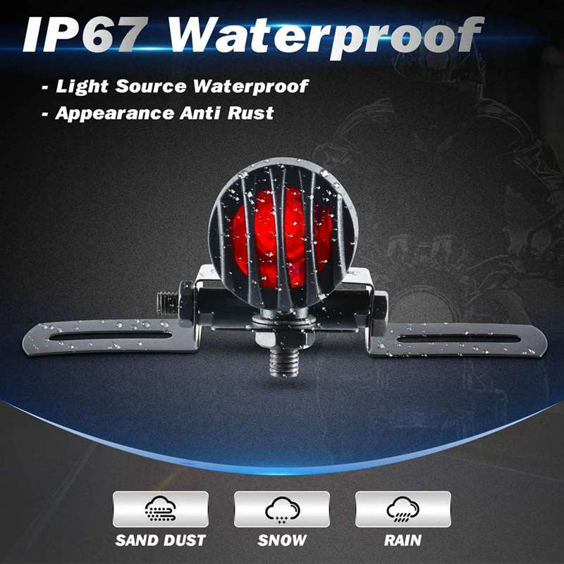 Turn Signal Light Yellow White Handle Bar End Indicator With Taillight Red Brake Stop Running Light