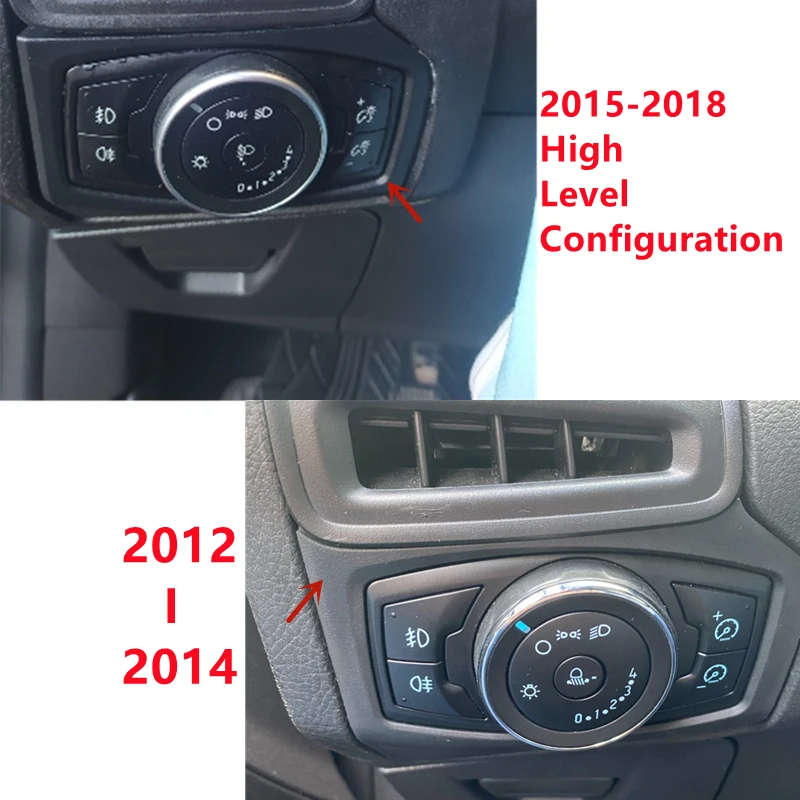 Headlight Switch Trim Frame Low High Level Configuration Panel Cover For Ford New Focus 2012-2018
