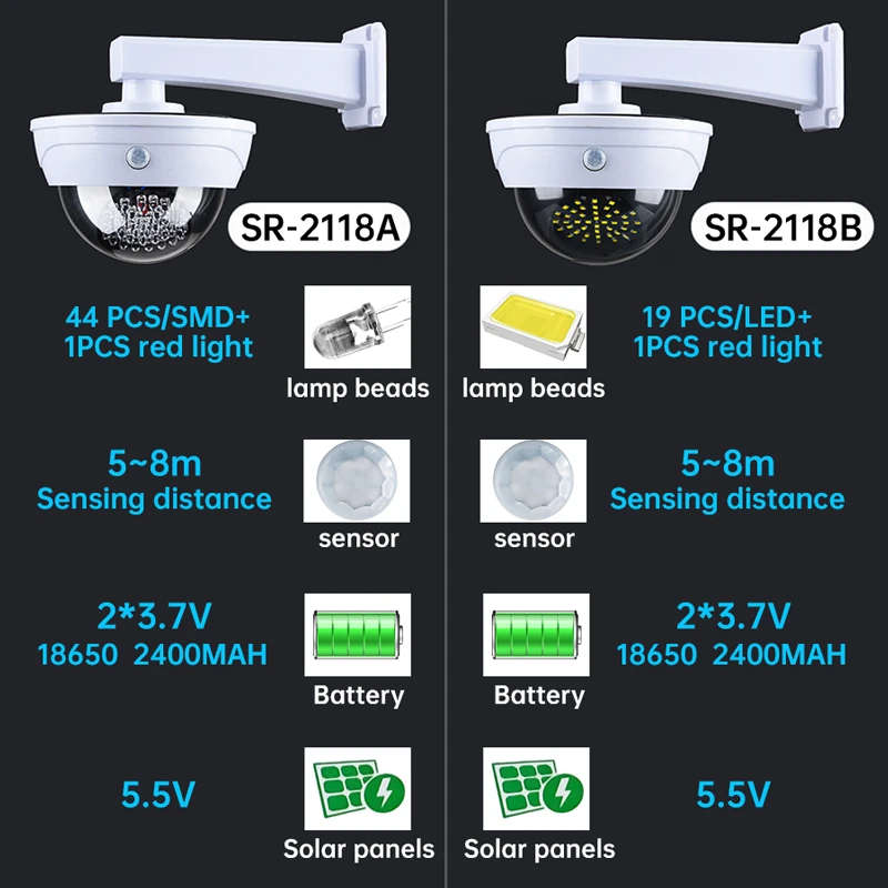 Solar Light with PIR Motion Sensor Detection