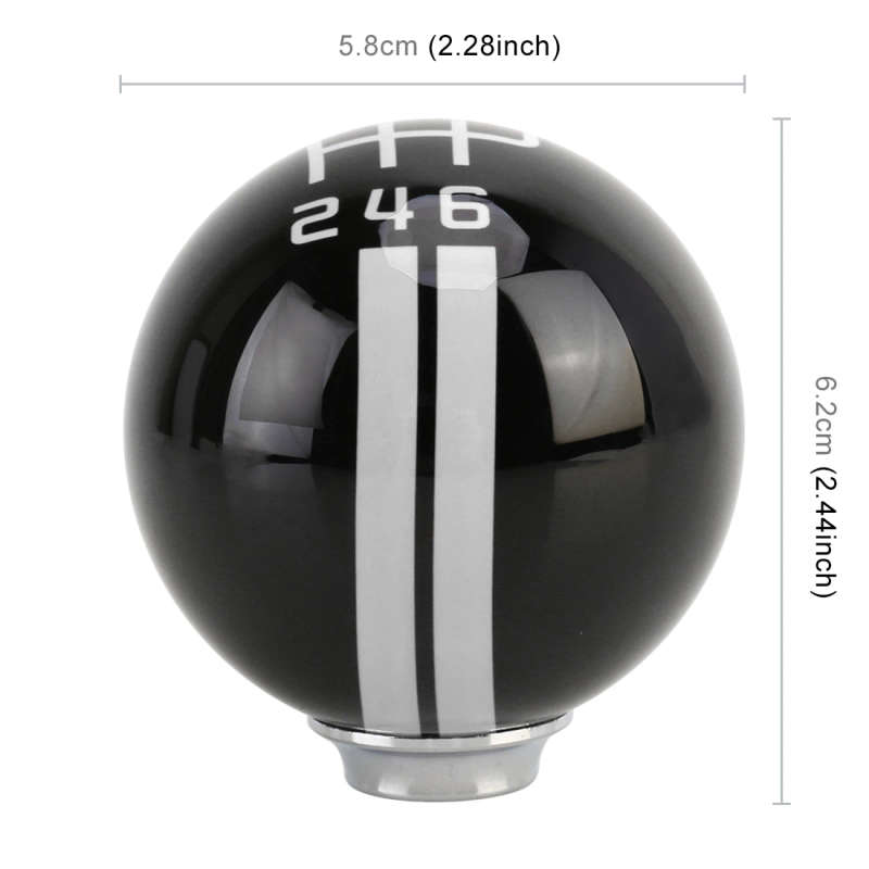 Universal Vehicle Ball Shape Modified Resin Shifter Manual 6-Speed Right-R Gear Shift Knob