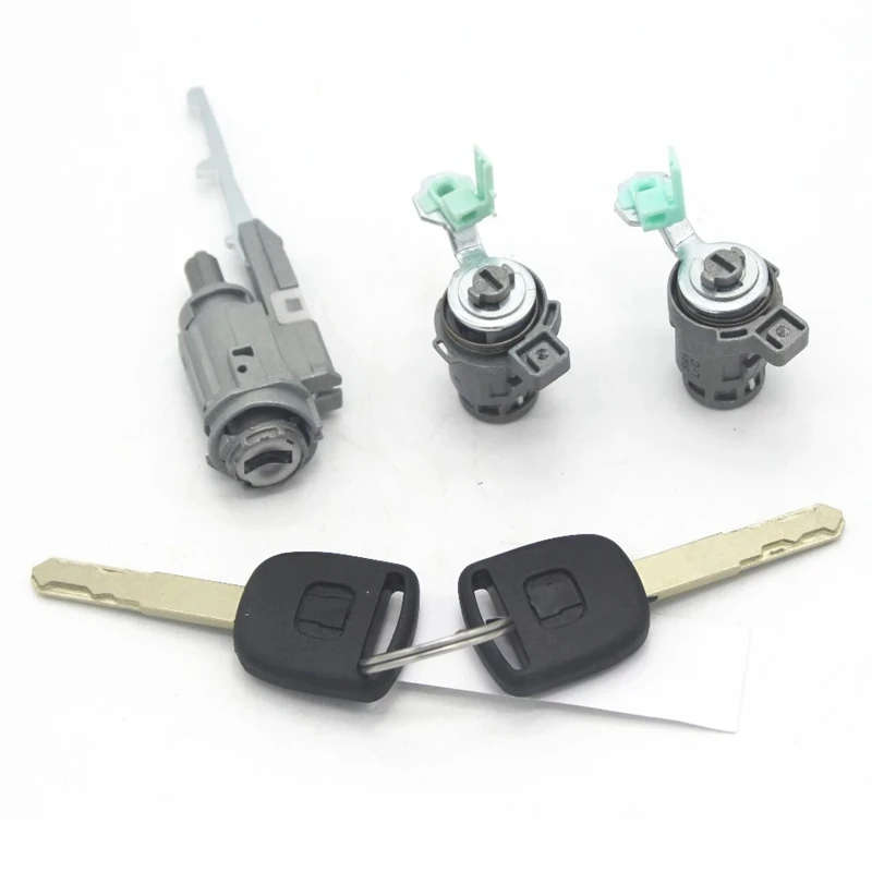 Car Lock Set Ignition Switch Barrel Door Lock Barrel with 2 Keys for HONDA CRV 2003-2006