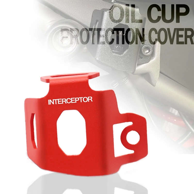 Motorcycle Rear Brake Fluid Reservoir Guard Cap Protector Cover For Royal Enfield Interceptor