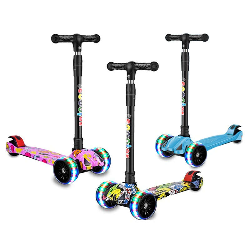 Children Scooter 3 Wheel Scooter with Flash Wheels Kick