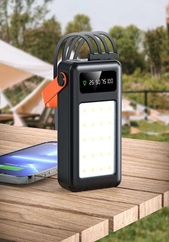 Portable Power Bank 100000mAh 5 Ports External Battery Charger with Lights