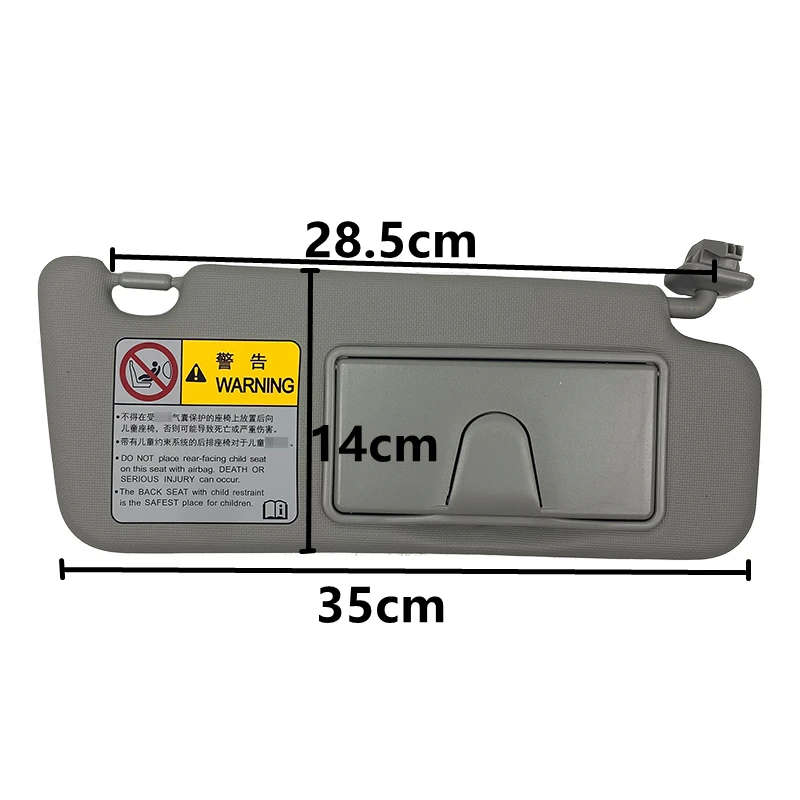 For Suzuki new Vitara SX4 S-Cross 2015-2020 Sun Visor With Makeup Mirror Lamp Light Sunshield