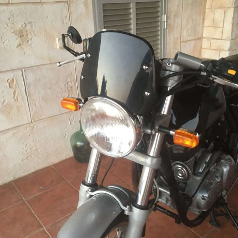 Motorcycle Headlight Windshield Wind Deflector Windscreen Universal For Honda Yamaha Kawasaki Suzuki