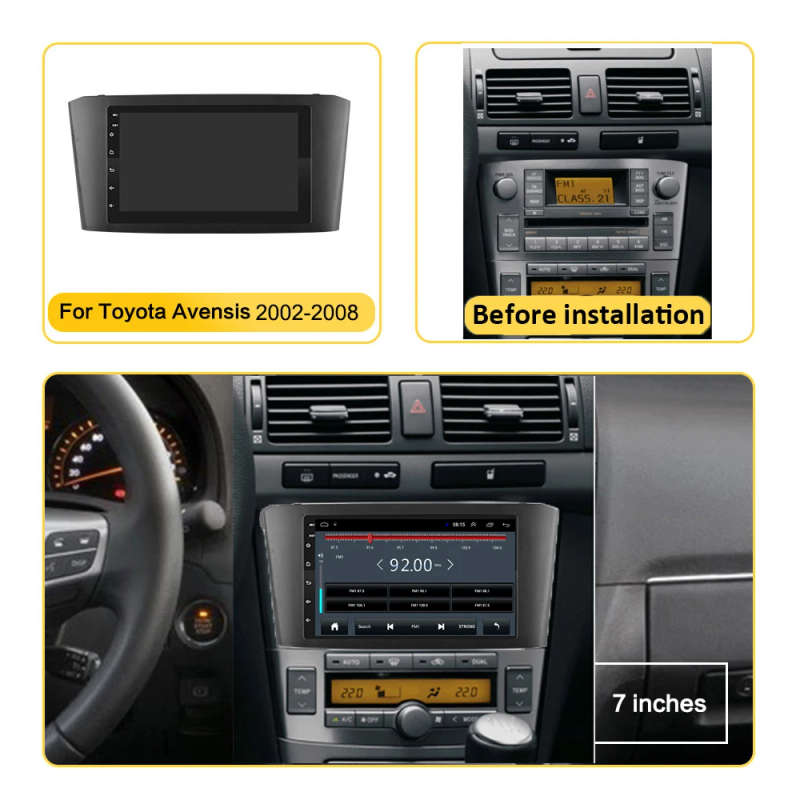 Android 10 For Toyota Avensis T25 200-06 Car DVD GPS Navigation Carplay WIFI 1080P DSP IPS