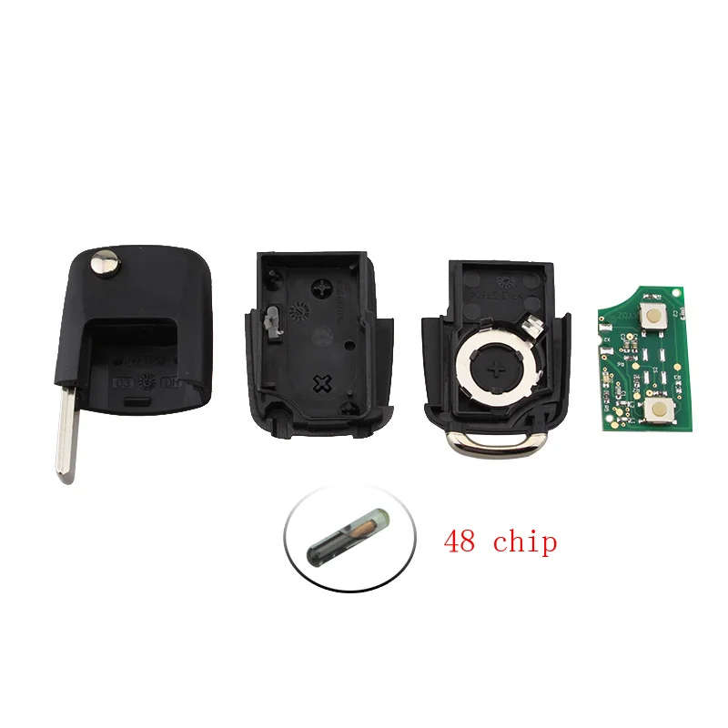 Remote Car Key Fob For VOLKSWAGEN VW Golf 4 5 Passat b5 b6 polo Touran 434MHz ID48 Chip