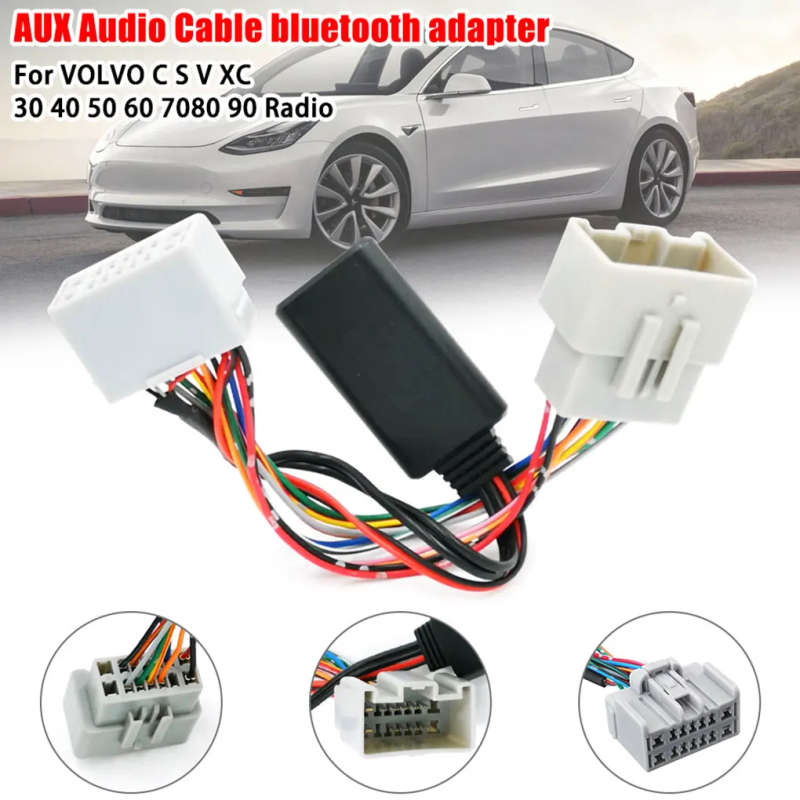 Car 14Pin Bluetooth Module Music Adapter Aux Audio Cable for Volvo C30 C70 S40 S40 S60 S70 S80 V40