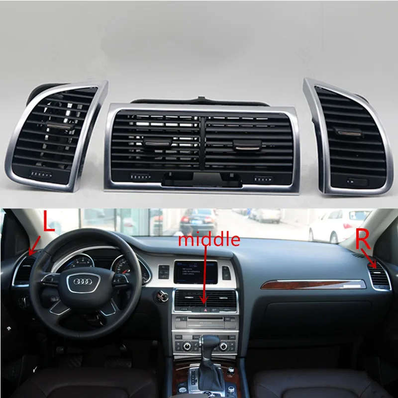 OEM 90%-95% For Audi Q7 4L 2007-2015 Front Rear Panel Dash Louver Air Conditioner Vent A/C Outlet
