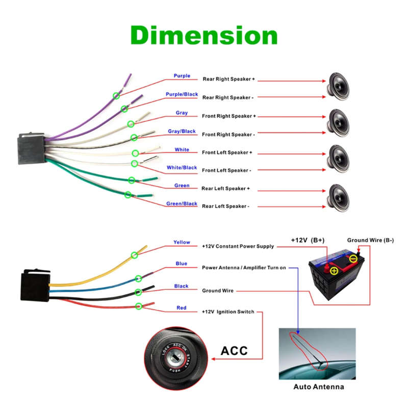 RK-535 Car Stereo Radio MP3 Audio Player with Remote Control, Support Bluetooth Hand-free Calling