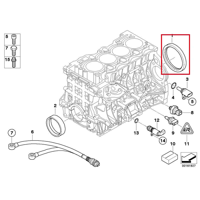 Engine Crankshaft Seal O Ring for BMW E90 E91 316i 318i 320i 325d 328i 330d 335i 340i