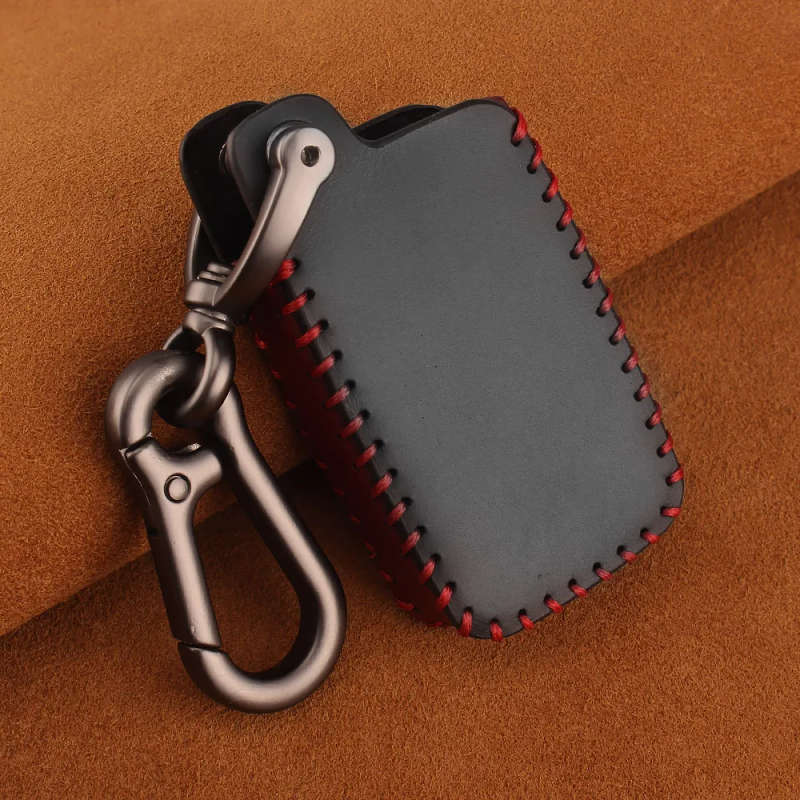 For Toyota Prius Land Cruiser Avalon Prado Leather Car Key Keychain Covers Key Case Bag