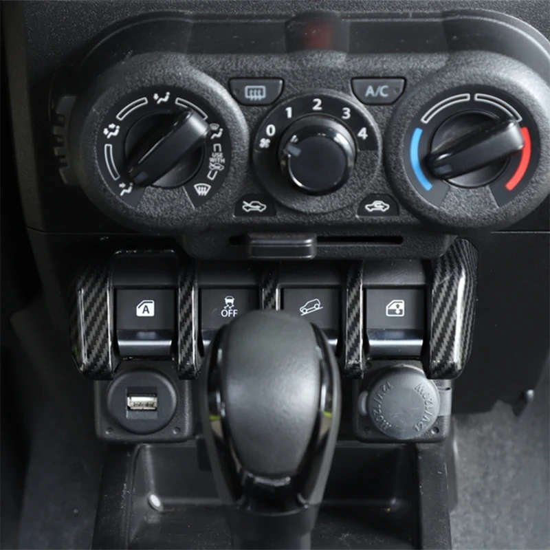 Car Window Lifting Switch Button Dcoration Cover Accessories For Suzuki Jimny 2019 2020 2021 2022