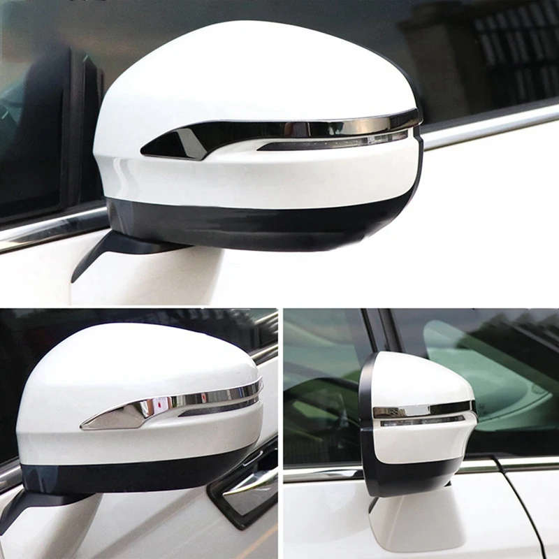 ABS Chrome For Honda Odyssey 2015-16 Rearview Mirror Protector Strip Frame Cover Trim