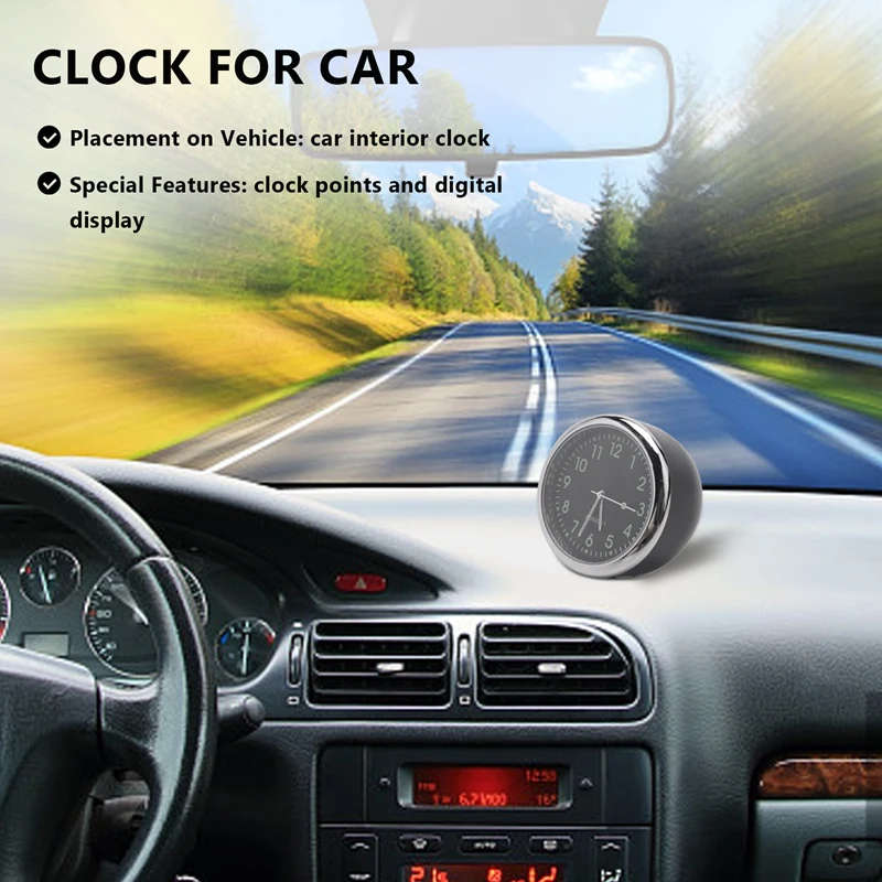 Mini Clock In Car Mechanics Quartz Clock Mini Car Watch Digital Car Clock Automobile Clock