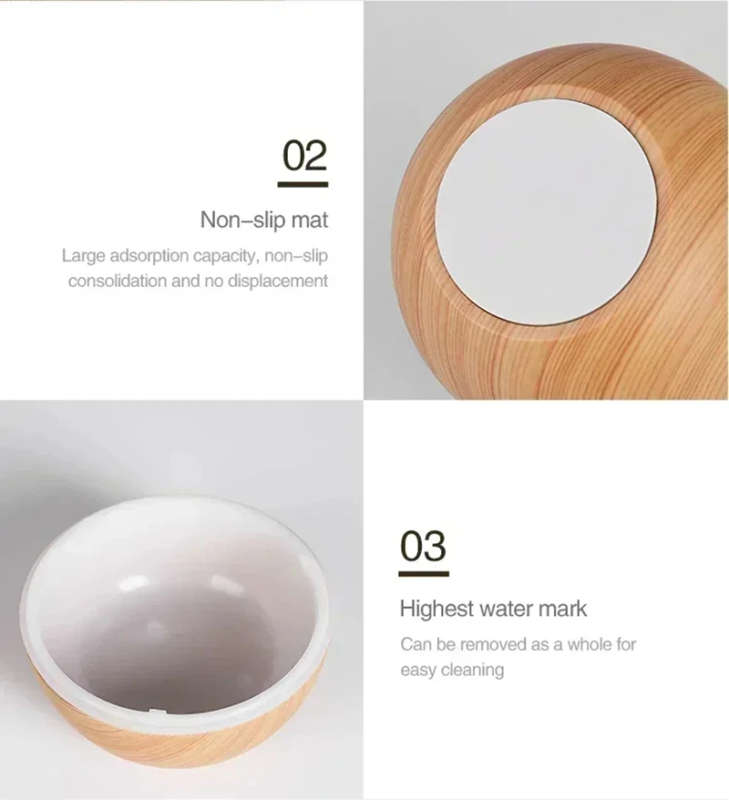 Ultrasonic aroma humidifier with color changing LED