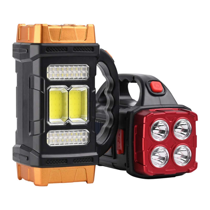 4 Front LED + 4 Rear LED + 32 Side LED + COB Lithium Battery Solar Rechargeable Multifunction Light