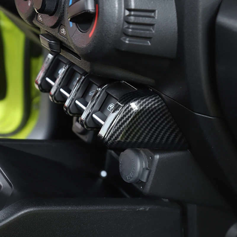 Car Window Lifting Switch Button Dcoration Cover Accessories For Suzuki Jimny 2019 2020 2021 2022