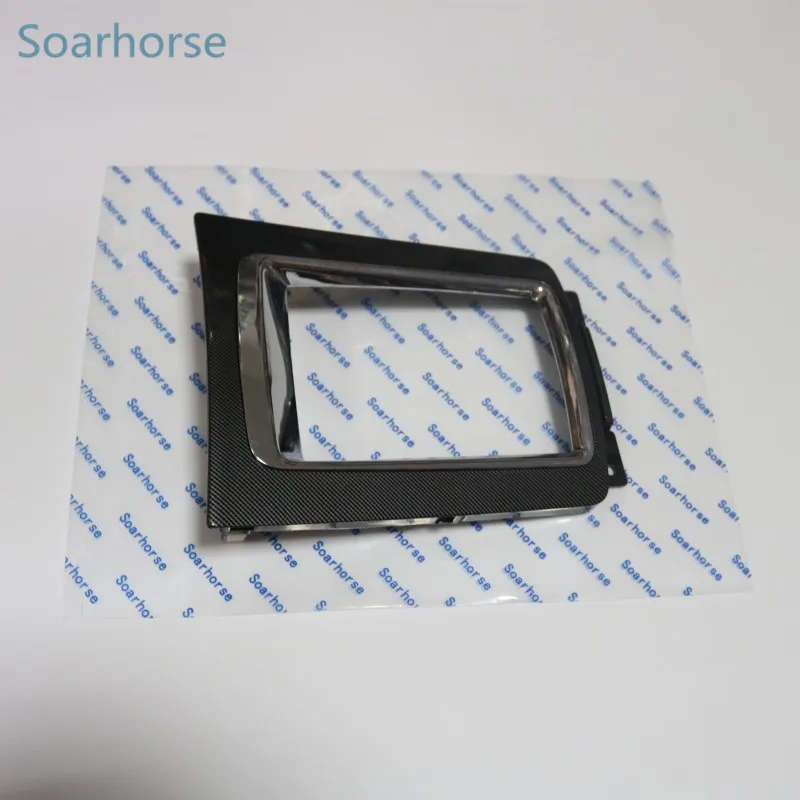 For Mitsubishi Lancer EX Carbon Fiber CVT Automatic Transmission Gear Shift Lever Panel Cover Trim