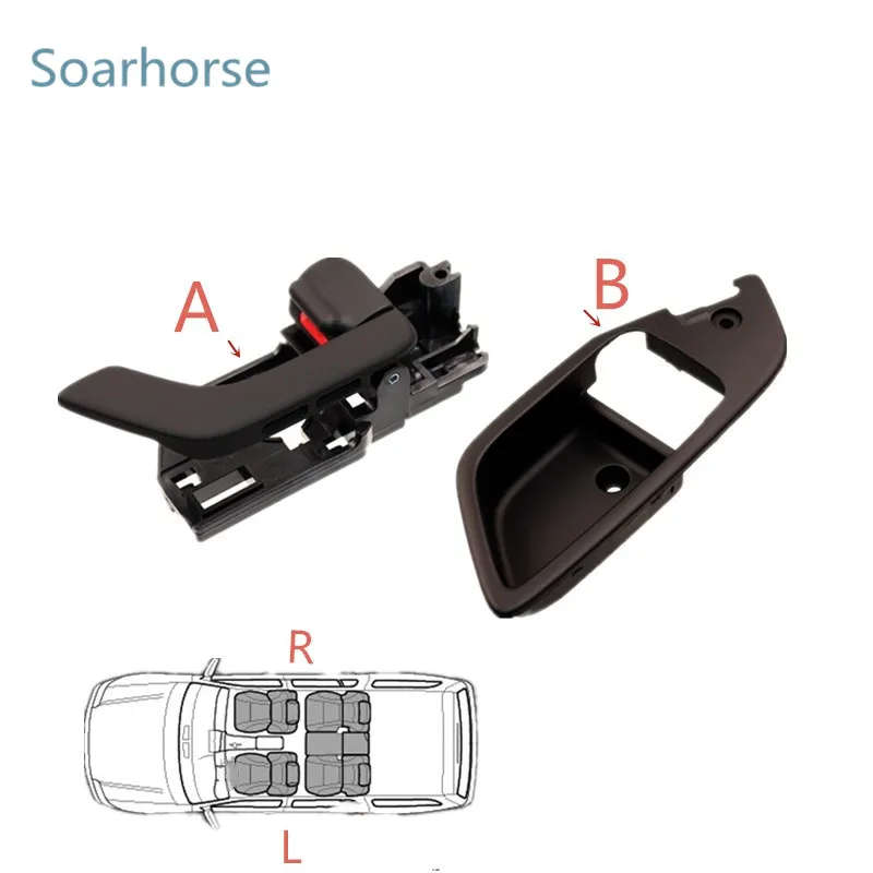 For Hyundai Tiburon Coupe Tuscani 2003-2008 Car Inside Door Handle Catch Black Bezel Cover