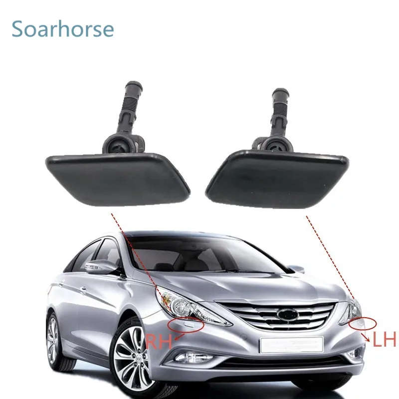 Car Headlight Water Spray Nozzle Headlamp Washer Jet Nozzle with Cover Cap For Hyundai I45 Sonata YF