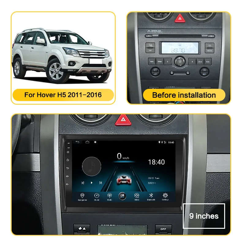 Car Radio Multimedia For Haval Hover Great Wall H5 H3 2011-2016 Android Auto Carplay DSP IPS