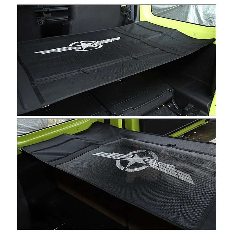 Car Rear Trunk Curtain Cover Storage Bag Net Stowing Tidying For Suzuki Jimny 2019-21