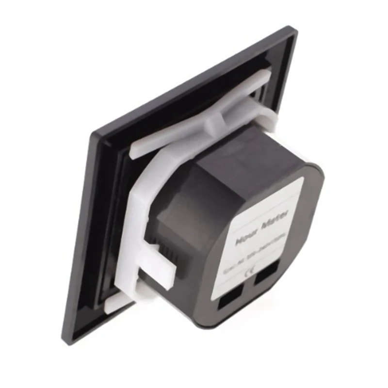 5X AC 220-240V Square Non-Resettable Quartz Sealed Hour Meter Gauge Black
