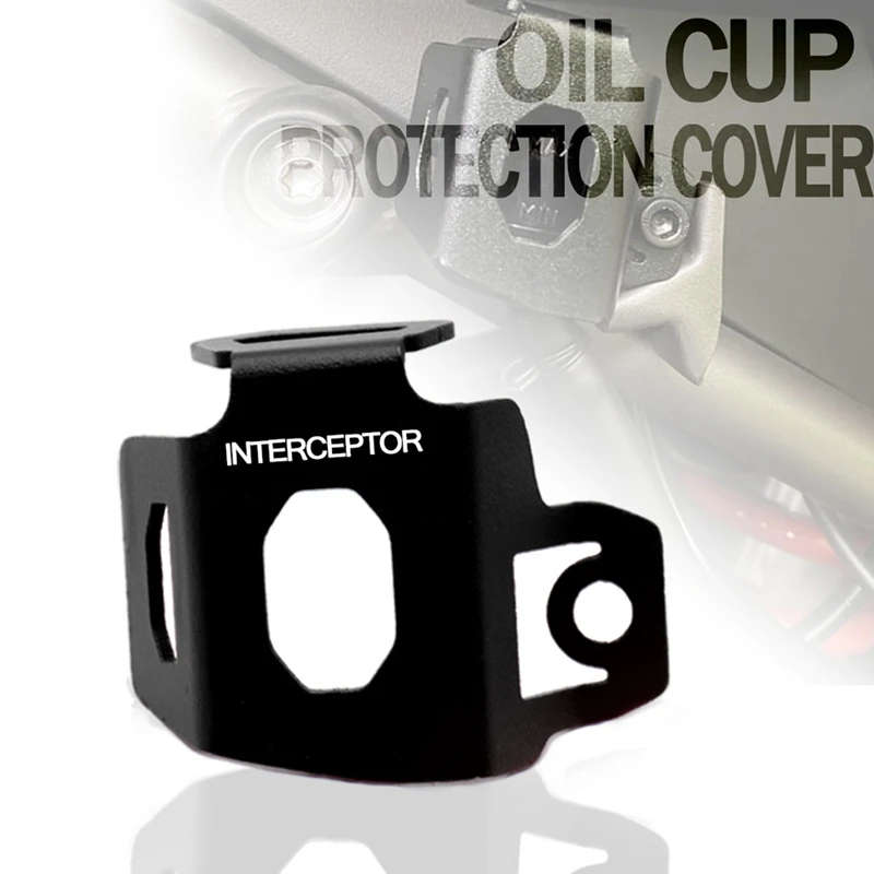 Motorcycle Rear Brake Fluid Reservoir Guard Cap Protector Cover For Royal Enfield Interceptor