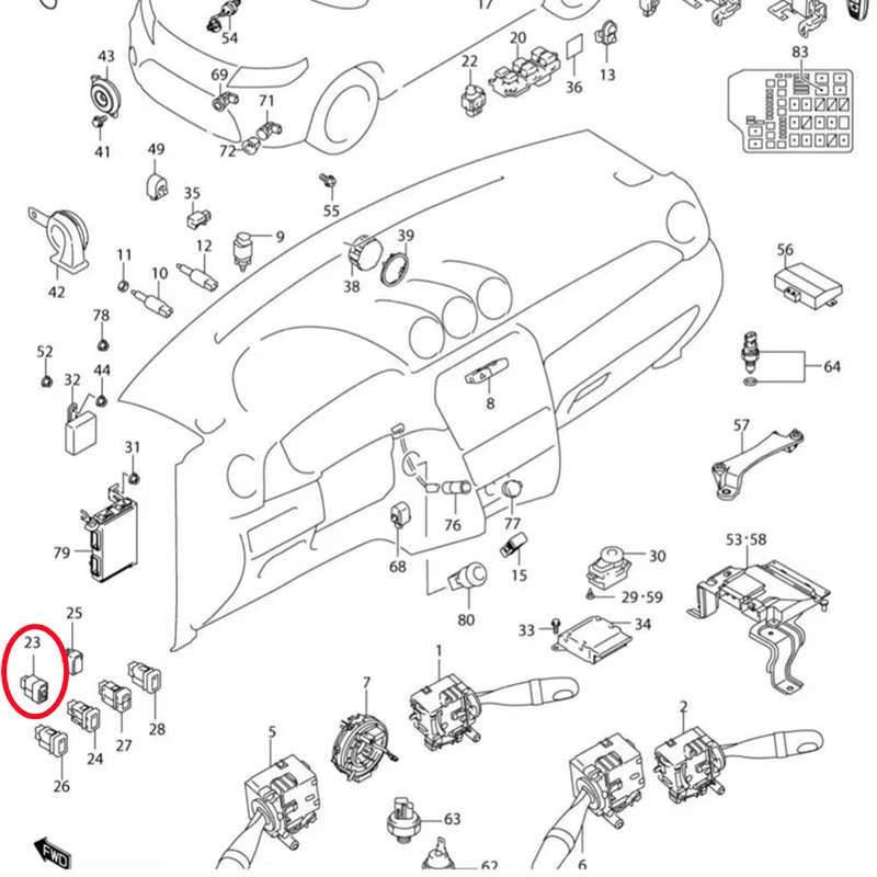 Car Headlight Height Adjustment Control Switch For Suzuki Vitara S-cross SX4 Crossover 2013 +