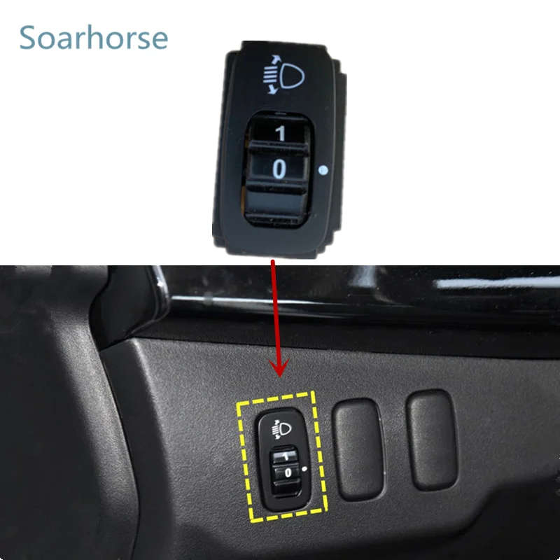For Mitsubishi Lancer Evo X Outlander ASX Headlight Level Switch Headlamp Leveling Button