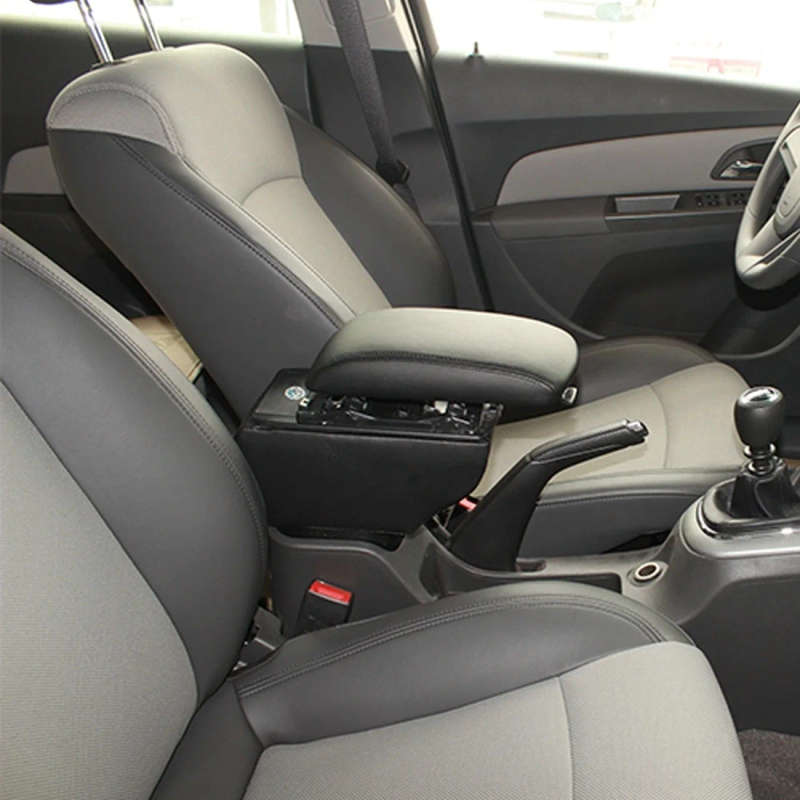 Car ABS Leather Wrapped Armrest Box with Fast Charge USB Holes and Cables for 2015 Honda City