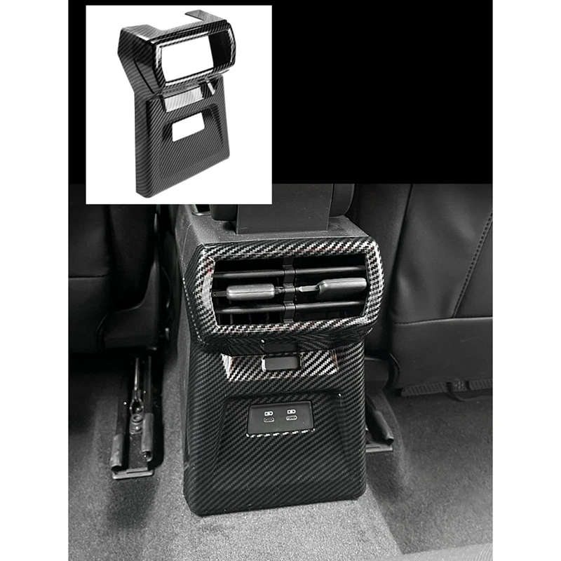 For - A3 A3L 2021-22 Car Rear Seat Armrest Air Vent Outlet Cover Trim Anti-Kick Decor Accessories