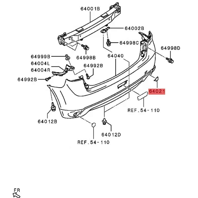 For Mitsubishi ASX 2012-2018 Outlander Sport Rear Bumper Trailer Hitch Cover Towing Hook Covers
