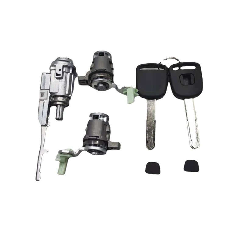 Car Lock Set Ignition Switch Barrel Door Lock Barrel with 2 Keys for HONDA CRV 2003-2006
