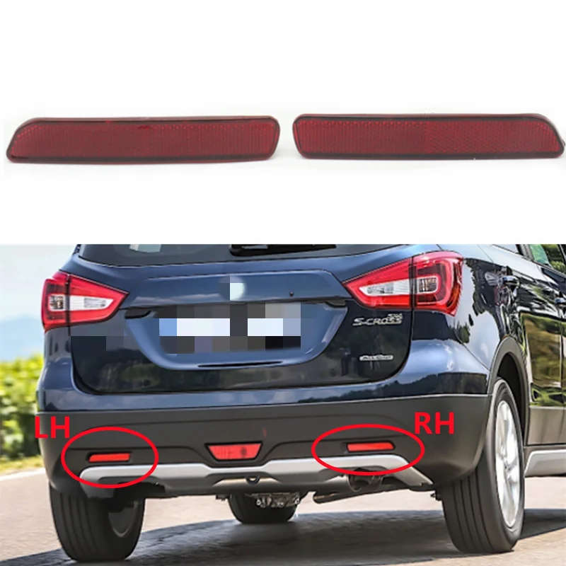 For Suzuki Vitara SX4 S-Cross Splash Ertiga Car Tail Rear Bumper Fog Lamp Reflector Marker Light