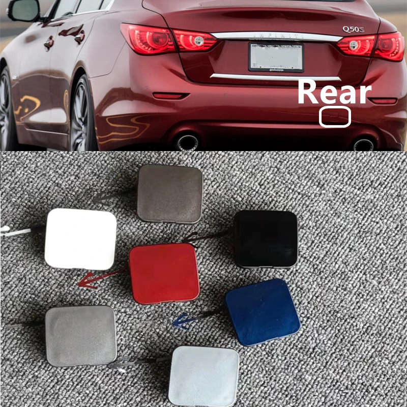 Front Rear Bumper Tow Eye Cap towing Hook Cover 850714GA0A For Infiniti Q50 Q50L 2014-2018
