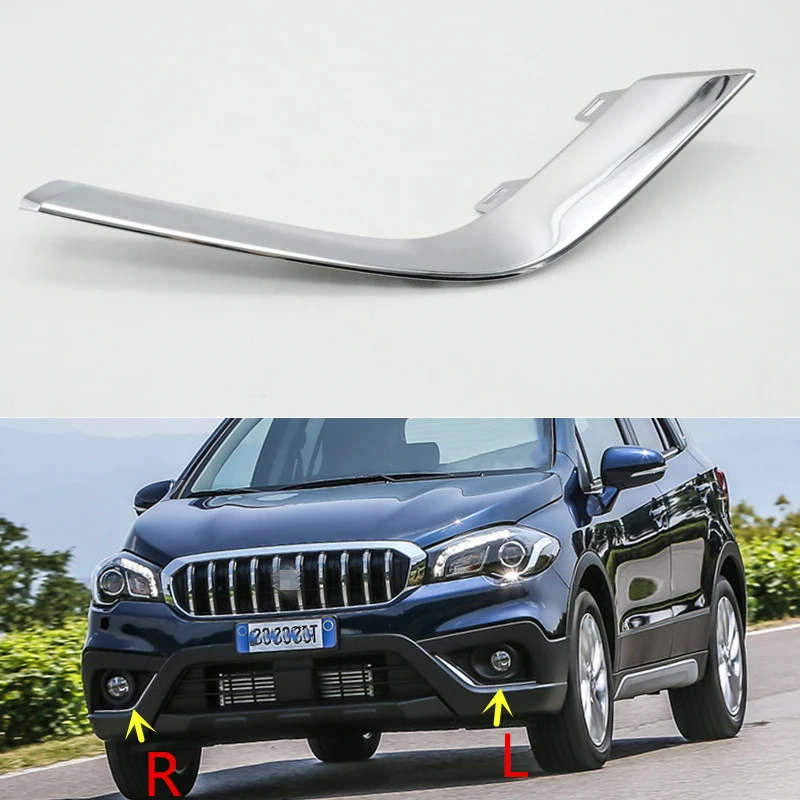 Front Fog Light Lamp Chrome Trim Cover Garnish For Suzuki SX4 S-Cross Facelift SX4 Crossover 2016-21