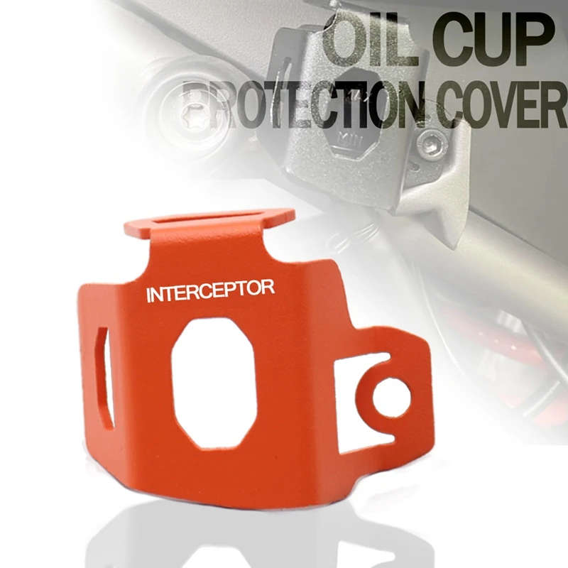 Motorcycle Rear Brake Fluid Reservoir Guard Cap Protector Cover For Royal Enfield Interceptor