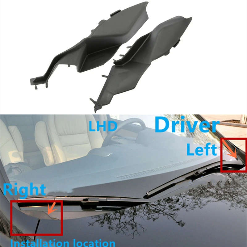 Front Windshield Wiper Cowl Side Trim Cover Water deflector Plate For Honda CRV CR-V RE 2007-2011