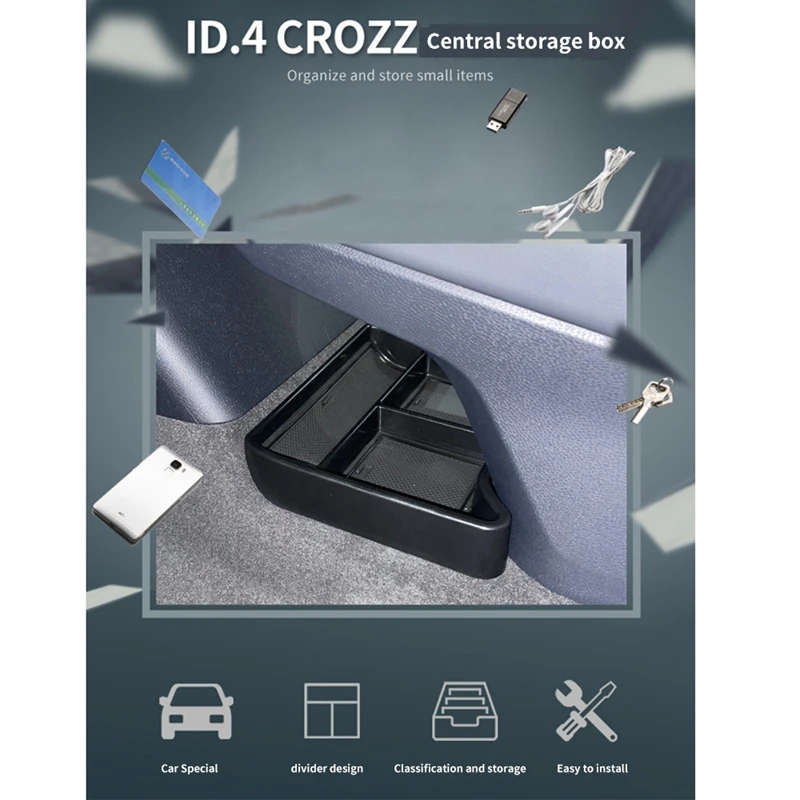 Center Console Storage Box For ID.4 ID4 ID 4 Crozz Storage Box Console Central Organizer Tray