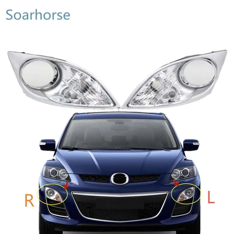 Car Front Bumper fog lamp bezel Corner light decorative frame For Mazda CX-7 CX7 2009-12 +